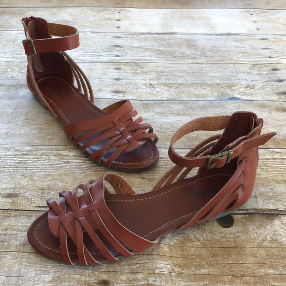 huarache sandals with ankle strap